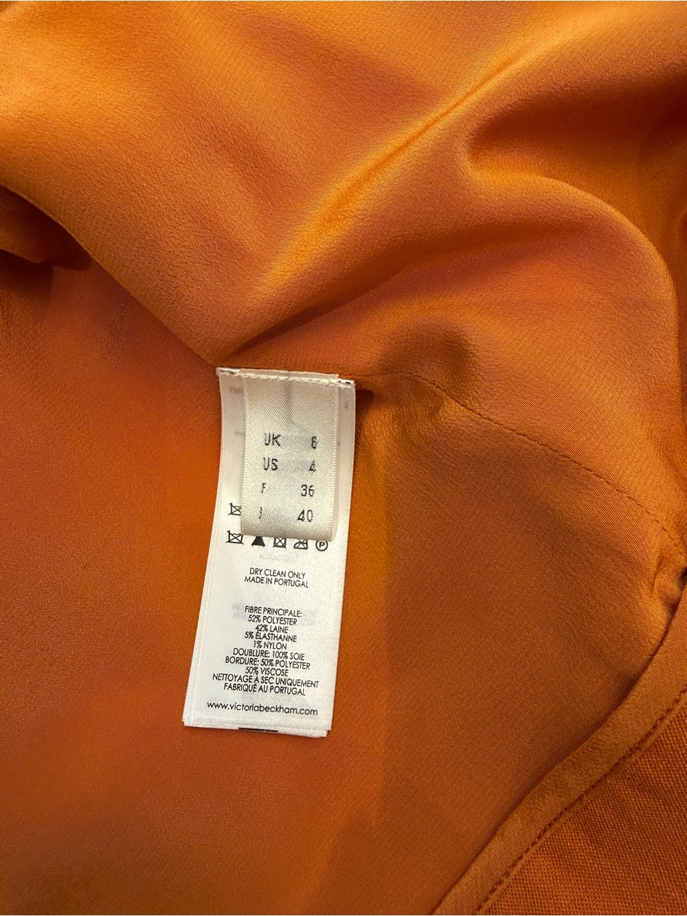 Victoria Beckham Sleeveless Tunic and Wide-Leg Pants Set Orange. - Picture 6 of 6
